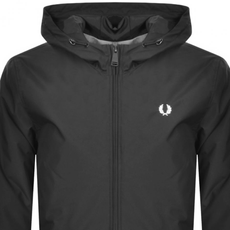 Alternative Image for ProductFred Perry Tipped Hooded Jacket Black2